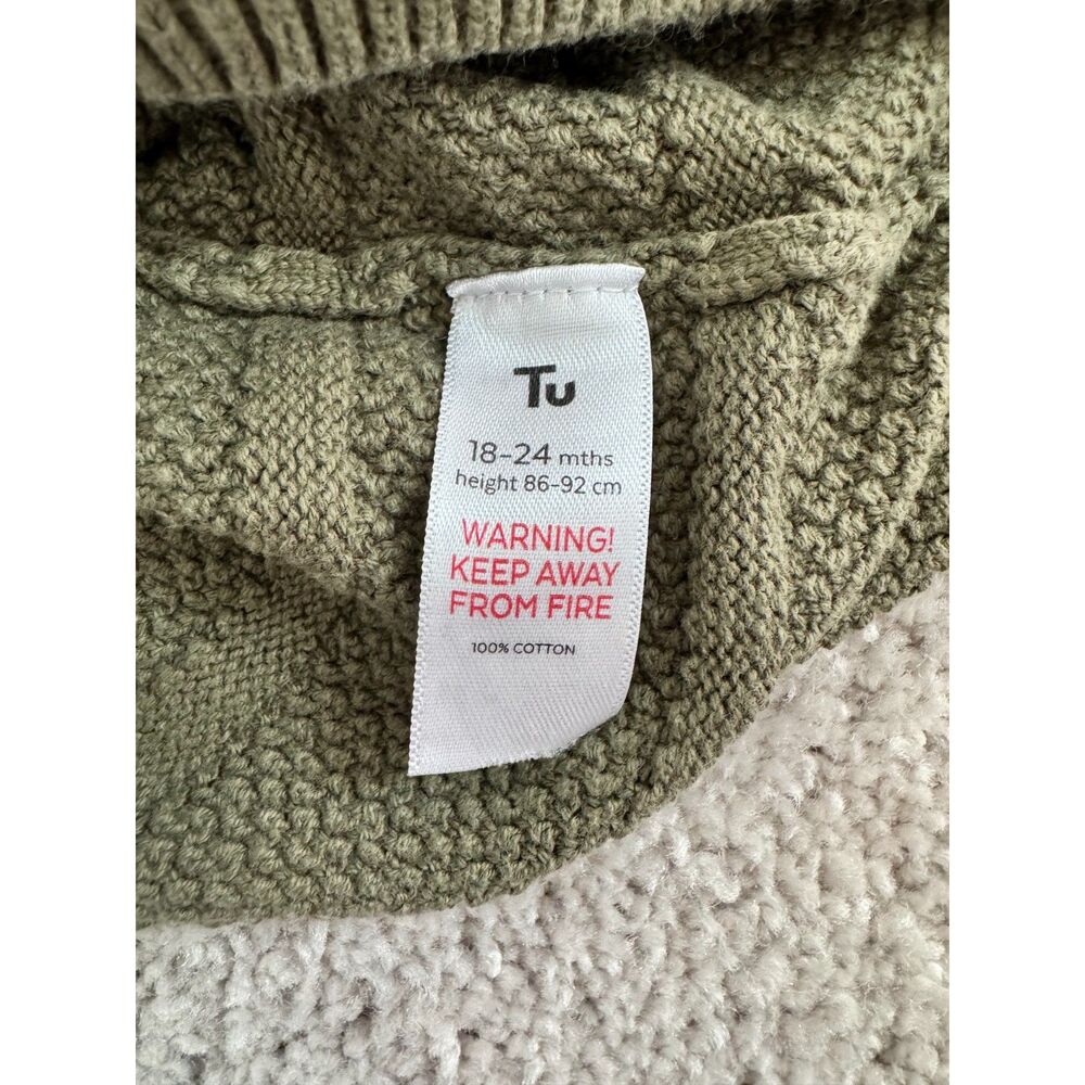 Tu Toddler Boys Green Sweater Size 18-24 Months - Picture 4 of 4